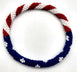 2 Pcs Set US Flag Design Colors Pattern Roll Over Nepal Handmade Jewelry Glass Beaded Bracelets
