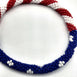 2 Pcs Set US Flag Design Colors Pattern Roll Over Nepal Handmade Jewelry Glass Beaded Bracelets