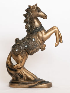 Dalax- 10.5 Inch Stallion Horse Standing Statue , Art Figurine Home, Kitchen Decor Accent