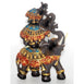 Dalax- 7"(H) Baby Elephants Riding on Mama Elephant Cute Elephant Statue Home Décor Elephant Gifts for Women Elephant Décor Figurines