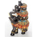 Dalax- 7"(H) Baby Elephants Riding on Mama Elephant Cute Elephant Statue Home Décor Elephant Gifts for Women Elephant Décor Figurines