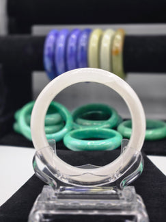 Original Onyx Natural Snow White  Marble Bracelet/Bangles - Elegant Stone Jewelry for Women