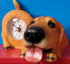 Desk Clock with Tail Cute Dog Home/Office Table Decoration