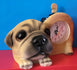 Cute Bulldog Figurine Desk Clock with Tail Cute Dog Home/Office Table Decoration