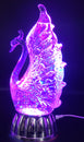 Dalax- Swan Figurine LED Lighted Sparkling Color Changing Snow Globe Water Lamp with 6 Hour Timer Function, Home Decorations Crafts Ornaments Decor Sculpture Figurine Collection Gifts