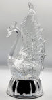 Dalax- Swan Figurine LED Lighted Sparkling Color Changing Snow Globe Water Lamp with 6 Hour Timer Function, Home Decorations Crafts Ornaments Decor Sculpture Figurine Collection Gifts