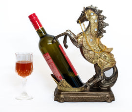 Beautiful Horse Wine Bottle Holder Living Room Kitchen Bar Wine Cabinet Countertop Decor Decorations Gifts for Wine Lovers Tabletop Wine Rack Display Stand Decorations.