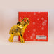 Set of 2 Dalax- 10” (H) Gold Color Elegant Elephant Statue with Trunk Facing Upwards Collectible Wealth Lucky Elephants Figurine, Perfect for Home Decor, Office Decoration Ornaments Statues Gifts Set