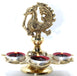 Decorative Brass Handmade Diya Deepak Brass Oil Lamp Decorative Diyas Handcrafted Diya for Pooja Mandir, Peacock Design Home Decor