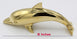 Set of 2 Collectible Handcrafted Brass Vintage Dolphin Statue