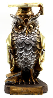12 Sets Dr. Owl Lucky Charm with Graduation Cap and Book Statue Animal Figurines Home Decor
