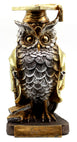 12 Sets Dr. Owl Lucky Charm with Graduation Cap and Book Statue Animal Figurines Home Decor