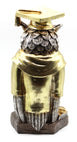 Dr. Owl Lucky Charm with Graduation Cap and Book Statue Animal Figurines Home Decor