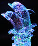 12 Sets Pair of Dolphin, LED Lighted Sparkling Multi-Color Changing Home Decorative Bedroom Décor Birthday Gift, Good Luck Marine Life Snow Globe