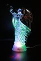 Dalax- Electric-Led Light Up Figurine Swirling Glitter Lighted Sparkling Multi-Color Changing 12'' Angel Trumpet Statues Home Decorations Statue