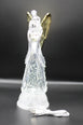 Dalax- Electric-Led Light Up Figurine Swirling Glitter Lighted Sparkling Multi-Color Changing 12'' Angel Trumpet Statues Home Decorations Statue
