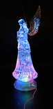 Dalax- Angel LED Lighted Sparkling Color Changing Snow Globe  12'' Prayer Angel Swirling Glitter Golden Wings Statue Home Decor Figurine