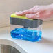 Dish Soap Dispenser Detergent Squeezer for Kitchen Sink Dish Washing, Manual Press Gray