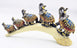Dalax- Elephant Family Thai Elephant Buddha Buddhist Collectible Statue Baby and mama on Bridge Trunk, Wealth Lucky Figurines Gift & Collectible Home Office Décor Accent, Centerpiece