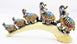 Dalax- Elephant Family Thai Elephant Buddha Buddhist Collectible Statue Baby and mama on Bridge Trunk, Wealth Lucky Figurines Gift & Collectible Home Office Décor Accent, Centerpiece