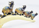 Dalax- Elephant Family Thai Elephant Buddha Buddhist Collectible Statue Baby and mama on Bridge Trunk, Wealth Lucky Figurines Gift & Collectible Home Office Décor Accent, Centerpiece