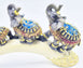 Dalax- Elephant Family Thai Elephant Buddha Buddhist Collectible Statue Baby and mama on Bridge Trunk, Wealth Lucky Figurines Gift & Collectible Home Office Décor Accent, Centerpiece