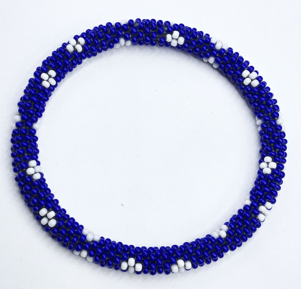 Set of 2 Handmade Nepal Czech Glass Seed-Bead Crochet Bracelets Boho Chic Roll-On Bangles, One-Size Fits Most – Women’s Fashion Jewelry, Boho Hippie Beaded Bracelet/Bangles, Boho-Hippe Roll-On Crochet Bracelets, Artisan-Made Accessories