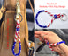 Handmade American Flag Design Beaded Keychain Bracelet Patriotic Color Glass Beaded Car Key Holder Wristlet for Women Keychain Bracelet Cute Keychain Accessories Cute Wrist Strap Gift