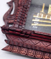 Handmade Peacock Wooden Photo Frame – Traditional Nepal Newari Window Design with Hay Art of Gautam Buddha’s Birthplace, Maya Devi Temple Lumbini Wall Décor Handmade Art, Hand Carved Wooden Home Decoration Artisan Craft From Nepal.