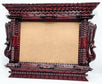 Handmade Peacock Wooden Photo Frame – Traditional Nepal Newari Window Design  Wall Décor Handmade Art, Hand Carved Wooden Home Decoration Artisan Craft From Nepal.