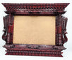 Handmade Peacock Wooden Photo Frame – Traditional Nepal Newari Window Design  Wall Décor Handmade Art, Hand Carved Wooden Home Decoration Artisan Craft From Nepal.