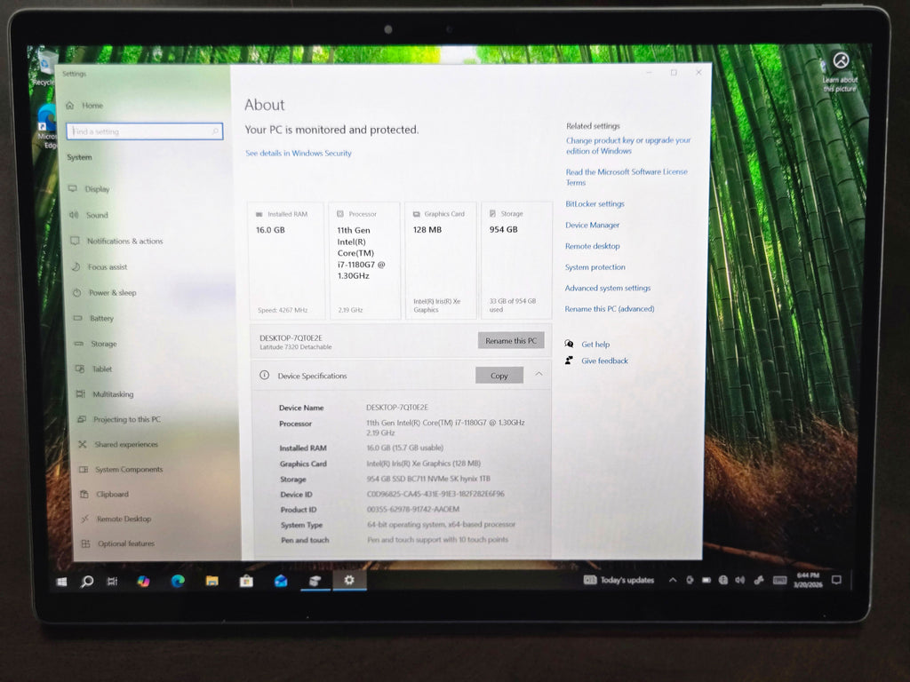 Dell Latitude 7320 Tablet - 11th Gen CPU 16GB 1 TB SSD 12.3" Touchscreen 2-in-1 | Tablet Only| No Charger