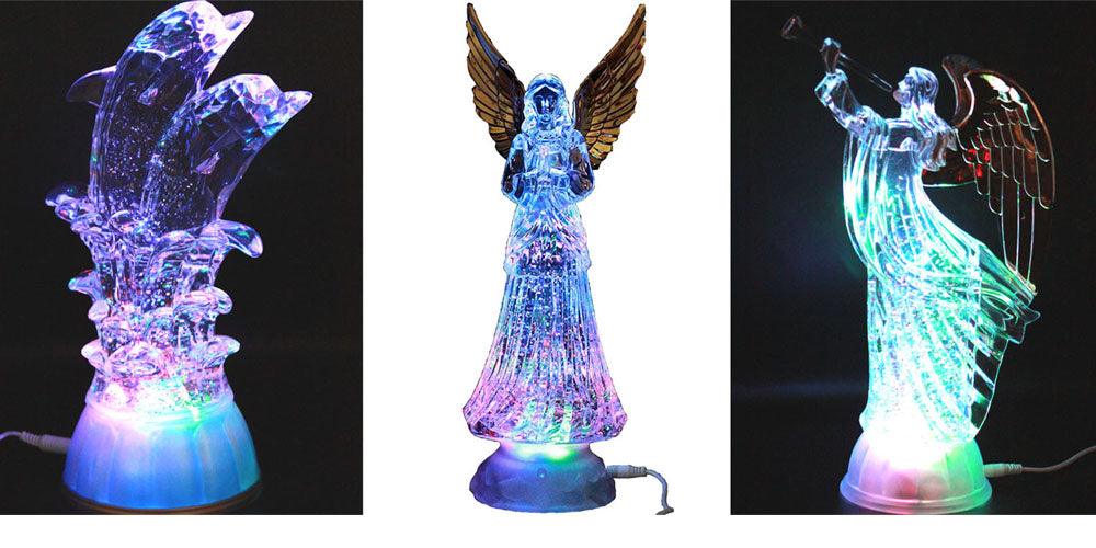 Dalax- Angel LED Lighted Sparkling Color Changing Snow Globe 12'' Pray –  Crystal Collection USA