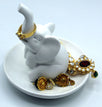 Dalax-Elephant Ring Holder Tray Decorative Jewelry Holders, Trinket Tray/Dish, Wedding Ring, Engagement Ring, Earrings Necklace Organizer Gift Set for Women