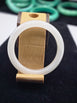 Original Onyx Natural Snow White  Marble Bracelet/Bangles - Elegant Stone Jewelry for Women