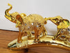 8 Sets of Dalax-Set of 3 Gold Color feng shui elephant collectible statue on Bridge Trunk, Wealth Lucky figurines perfect for home office decor
