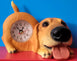 Desk Clock with Tail Cute Dog Home/Office Table Decoration