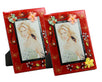 2 Sets  of 4" x 6" Photo Picture Frame with Flowers and Butterflies Display Tabletop Frames