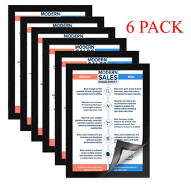 12 Sets  of 6 Pcs Picture/ Sign Holder Pockets with Adhesive Back, Plastic Frames Display, 8.5 x 11.6 Inches, 6 Pack