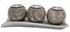 Decorative Centerpiece Tray and Orbs Balls Set of 3 with Candle Holder House Decorations Accents