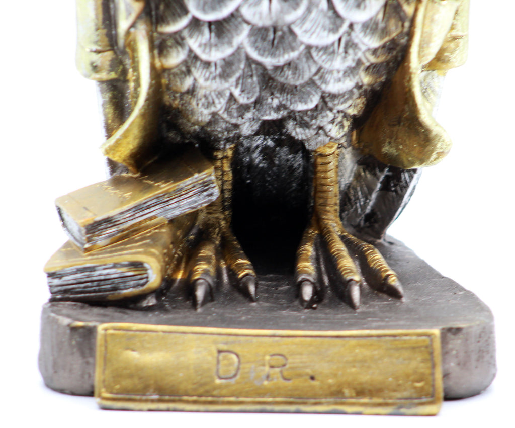 Post it holder graduated owl bagutta cm 12x14 silver coated resin ba1917/10  office favors