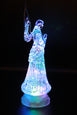Dalax- Angel LED Lighted Sparkling Color Changing Snow Globe  12'' Prayer Angel Swirling Glitter Golden Wings Statue Home Decor Figurine