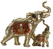 Dalax- Lucky Baby and Mama Elephant Collectible Statue, Lucky Figurines Perfect for Home Decor Office Xmas Decorations