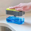 Dish Soap Dispenser Detergent Squeezer for Kitchen Sink Dish Washing, Manual Press Gray