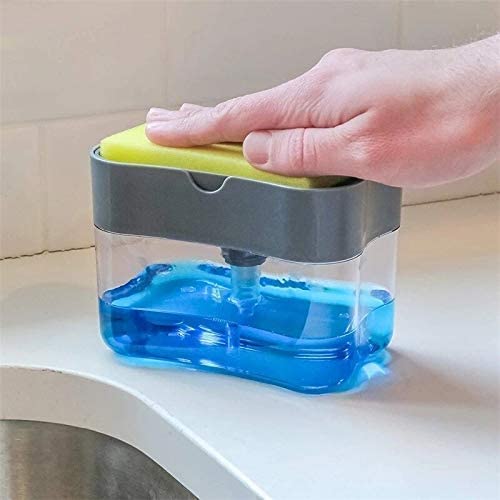 40 Sets of Dish Soap Dispenser Detergent Squeezer for Kitchen Sink Dish Washing, Manual Press Gray